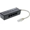 InLine 4 prievadų telefono prievado skirstytuvas, RJ45 vyriškas ir 4 x RJ45 moteriškas skirstytuvas, 0,15 m