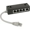 InLine Splitter ISDN 5x RJ45 Moteris 15cm kabelis su terminalais rezistoriais (69935)