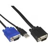 InLine KVM kabeliai, 1,8m, juodieji (60667D)
