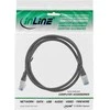 InLine - Komutacinis kabelis - RJ- 45 (M) - RJ- 45 (M) - 2.0m - SFTP, PIMF - CAT 6A - Halogenas laisvas, perkrautas - juodasis (74802S)