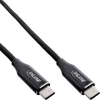 InLine® Magnetic USB-C cable, USB-C male/male, 100W, juodas, 1.5m