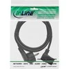 Maitinimo kabelis InLine® Netzkabel, Schutzkontakt gew. auf Kaltgerätest. C13 rechts abgew., 5m