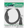 „InLine®“ maitinimo kabelio prailginimas, karšto naudojimo jungtis IEC-C15 tiesus į IEC-C14 tiesus, 5 m, juodas