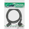 InLine® Maitinimo kabelis, Schutzkontakt kampas į C13 kairėje angeled, juodas, 5m