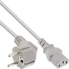 InLine® maitinimo kabelis vokiškas iki 3 kontaktų IEC C13 5 m pilkas