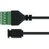 InLine Micro-USB lizdas 5 kontaktų terminalo jungčiai su kabeliu