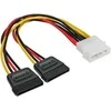 InLine 4 kontaktų Molex maitinimo Y kabelis iki 2x SATA maitinimo - 0,15 m