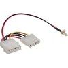 Inline Įmontuotas 3 kontaktų į 4 kontaktų „Molex“ ventiliatoriaus adapterio kabelis