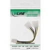 Inline Molex x2 – PCIE 8 kontaktų, 0,15 m, Geltona (26628C)