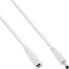 InLine® nuolatinės srovės ilgintuvas, nuolatinės srovės kištukas kištuku/kištuku 4,0x1,7 mm, baltas, 5 m