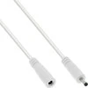InLine® nuolatinės srovės ilgintuvas, nuolatinės srovės kištukas kištukinis/kištukinis 3,5x1,35 mm, AWG 18, baltas, 3 m