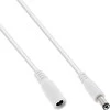 InLine® nuolatinės srovės prailginimo kabelis, nuolatinės srovės kištukas kištuku/kištuku 5,5x2,1 mm, AWG 18, baltas, 3 m