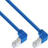 InLine® Patch kabelis dvipusis žemyn, S/FTP (PiMf), Cat.6, 250MHz, PVC, varinis, mėlynas, 3,43 m