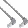 InLine® Patch kabelis dvipusis žemyn, S/FTP (PiMf), Cat.6, 250MHz, PVC, varis, pilkas, 1,83 m