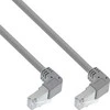 InLine® Patch kabelis dvipusis žemyn, S/FTP (PiMf), Cat.6, 250MHz, PVC, varis, pilkas, 1,75 m