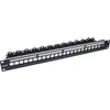 InLine® Patch panelė 24 krypčių, Keystone tuščias skydelis Patch panel, 19", 1U, juodas RAL9005
