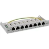InLine® „Patch panel“ Cat.6A 0.5U 8 prievadų, montuojamas ant stalo/sienos, šviesiai pilkas, RAL7035