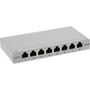 InLine® „Patch panel“ Cat.6A 0.5U 8 prievadų, montuojamas ant stalo/sienos, šviesiai pilkas, RAL7035