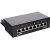 InLine® „Cat.6A“ pach panelė, montuojama ant stalo / sienos, 8 prievadai, juoda RAL9005