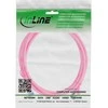 InLine „Slim Cat.6A“ tinklo kabelis, S/FTP, TPE (LSZH), lankstus, PoE, rausvas, 5 m (74905M)