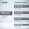 InLine „Slim Cat.6A“ tinklo kabelis, S/FTP, TPE (LSZH), lankstus, PoE, rausvas, 5 m (74905M)