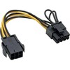 InLine PCIE 6- pin - PCIE 8- pin, 0,1m, geltona (26626)