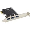 InLine® PCIe plokštė, 3x+1x USB 3.2 Gen.1, suderinama su Molex 4 kontaktų maitinimo jungtimi