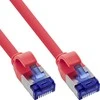 InLine „Slim“ tinklo kabelis Cat.6A, S/FTP, TPE (LSZH), lankstus, PoE, raudonas, 25 m (74925R)