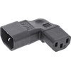 InLine ® Maitinimo adapteris IEC 60320 C14 / C13, kairysis/dešinis kampas, 3 kontaktų. šalto prietaiso vienetai