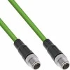 InLine® Pramoninis tinklo kabelis, M12 8 kontaktų X-koduotas kištukas/vyras, Cat.6A PUR 5m