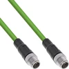 InLine® Pramoninis tinklo kabelis, M12 8 kontaktų X-koduotas kištukas/vyras, Cat.6A PUR 7,5 m