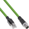 InLine Pramoninis tinklo kabelis M12 8 kontaktų X koduotės į RJ45 Cat.6A kištuką 5 m (40605)