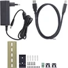 „InLine“ pramoninis USB šakotuvas 3.2 „Gen 1“ – 7 prievadai – aliuminio korpusas – montuojamas ant DIN bėgelio – 5 Gbps – modelis 33456B – juodas