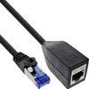InLine® RJ45 Break-Away sąsajos apsauga Cat.6A S/FTP, RJ45 vyriškas/moteris, juodas, 0,2 m