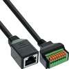 InLine RJ45 lizdas Push-In jungčiai 8 kontaktų Cat.5e 15cm kabelis