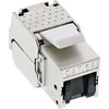 InLine ® RJ45 Keystone Jack Snap-In modulis Cat.6A, su dulkių danga mėlyna