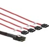 InLine ® SAS jungties kabelis Mini SAS SFF8087 iki 4x SATA Crossover OCF 0,5 m