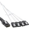 InLine FF 8087 - SATA x4, 1m, Baltas (27620B)