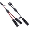 InLine® Saulinio kabelio 2-ių šakų skirstytuvo rinkinys juodas/raudonas 0,36 m