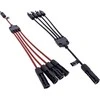 InLine® Saulės kabelio 4 krypčių paskirstymo rinkinys juodas/raudonas 0,42 m