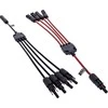 InLine® Saulės kabelio 4 krypčių paskirstymo rinkinys juodas/raudonas 0,42 m