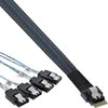 InLine ® Plonas SAS laidas, nuo SFF-8654 iki 4x SATA 7 kontaktų, 12 Gb/s, 0,5 m