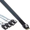 InLine ® Plonas SAS laidas, SFF-8654 iki 4x SATA 7 kontaktų, 12Gb/s, 1m