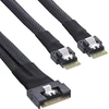 InLine® Slim SAS kabelis, SFF-8654 8i iki 2x SFF-8654 4i, 1m