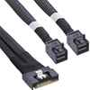 InLine® Slim SAS kabelis, SFF-8654 8i iki 2x SFF-8643, 0,5 m