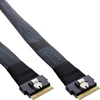 InLine® Slim SAS kabelis, SFF-8654 8X į SFF-8654 8X, 48 Gb/s, 0,75 m