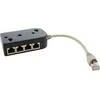 InLine Splitter ISDN 1-8, juoda, 0,15 m, su varža (69938)