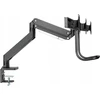 InLine® stalinis laikiklis su keltuvu ir USB 3.0, kilnojamas, skirtas 3 ekranams iki 27" maks. 3x6kg