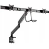 InLine® stalinis laikiklis su keltuvu ir USB 3.0, kilnojamas, skirtas 3 ekranams iki 27" maks. 3x6kg