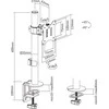 Laikiklis InLine® Tischhalterung, für LCD-/LED-Ekranas bis 81cm (32"), max. 9kg, juodas